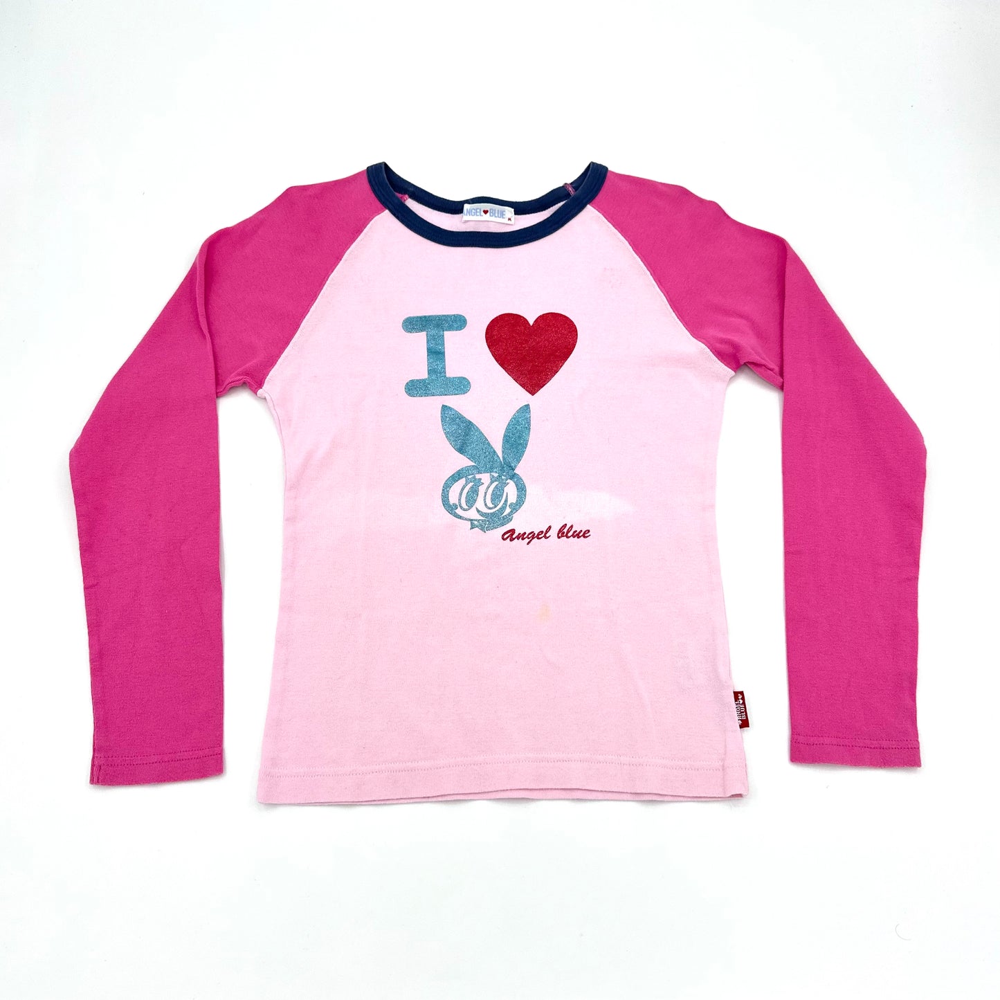 Angel Blue I ♡ Bunny Raglan Long Sleeves Top