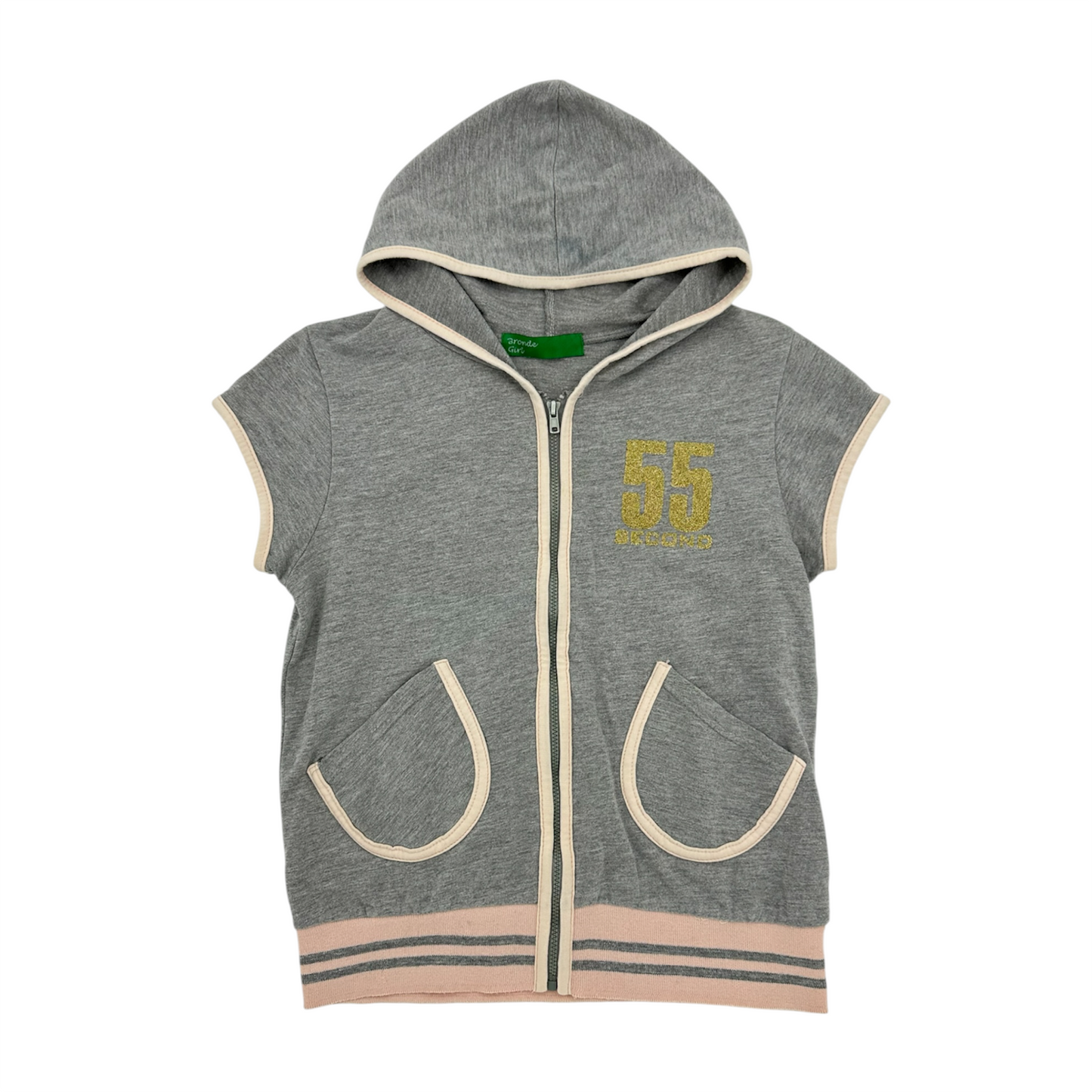 Zip Up Short Sleeves Hoodies