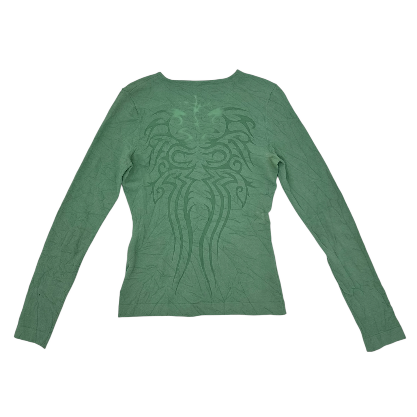 Sheer Tribal Print Long Sleeves Top