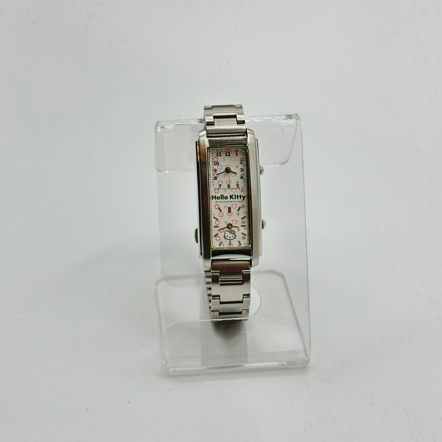 2006 Hello Kitty Rectangle Stainless Steel Bracelet Watch