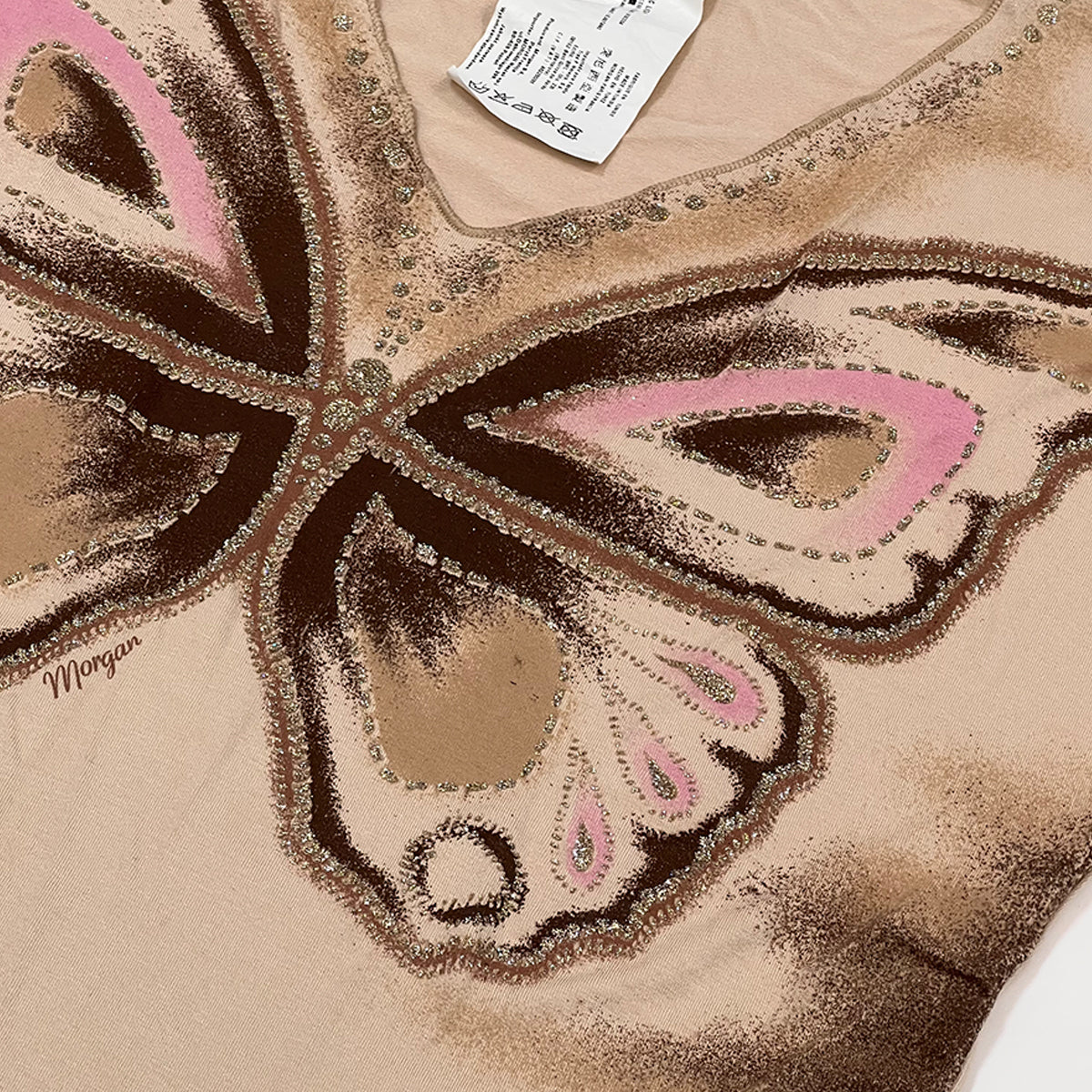 Morgan Butterfly V-neck Top