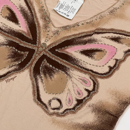 Morgan Butterfly V-neck Top