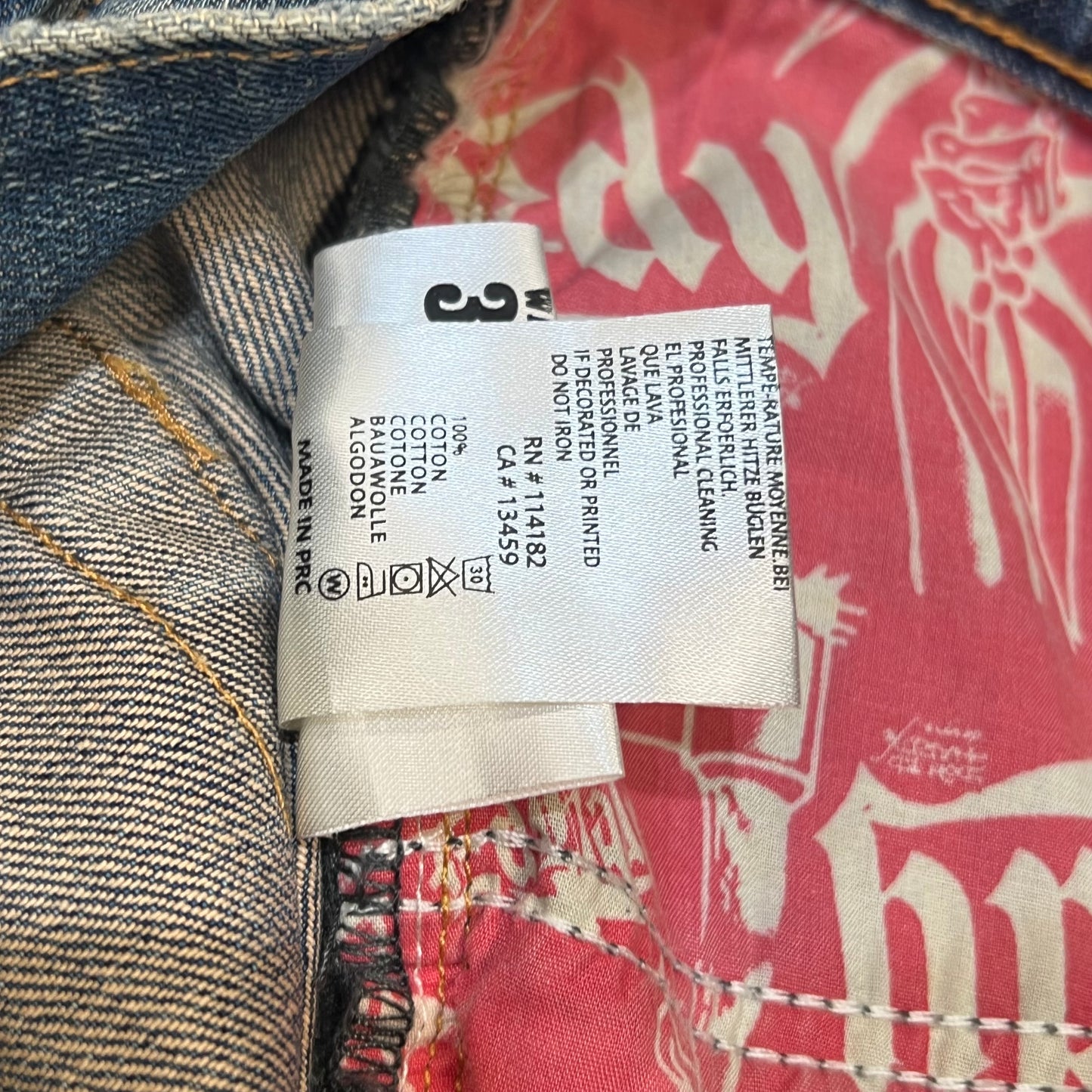 Ed Hardy 00s Native American Maiden Embroidered Straight Jeans
