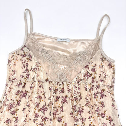 Floral Sheer Lace Layered Camisole