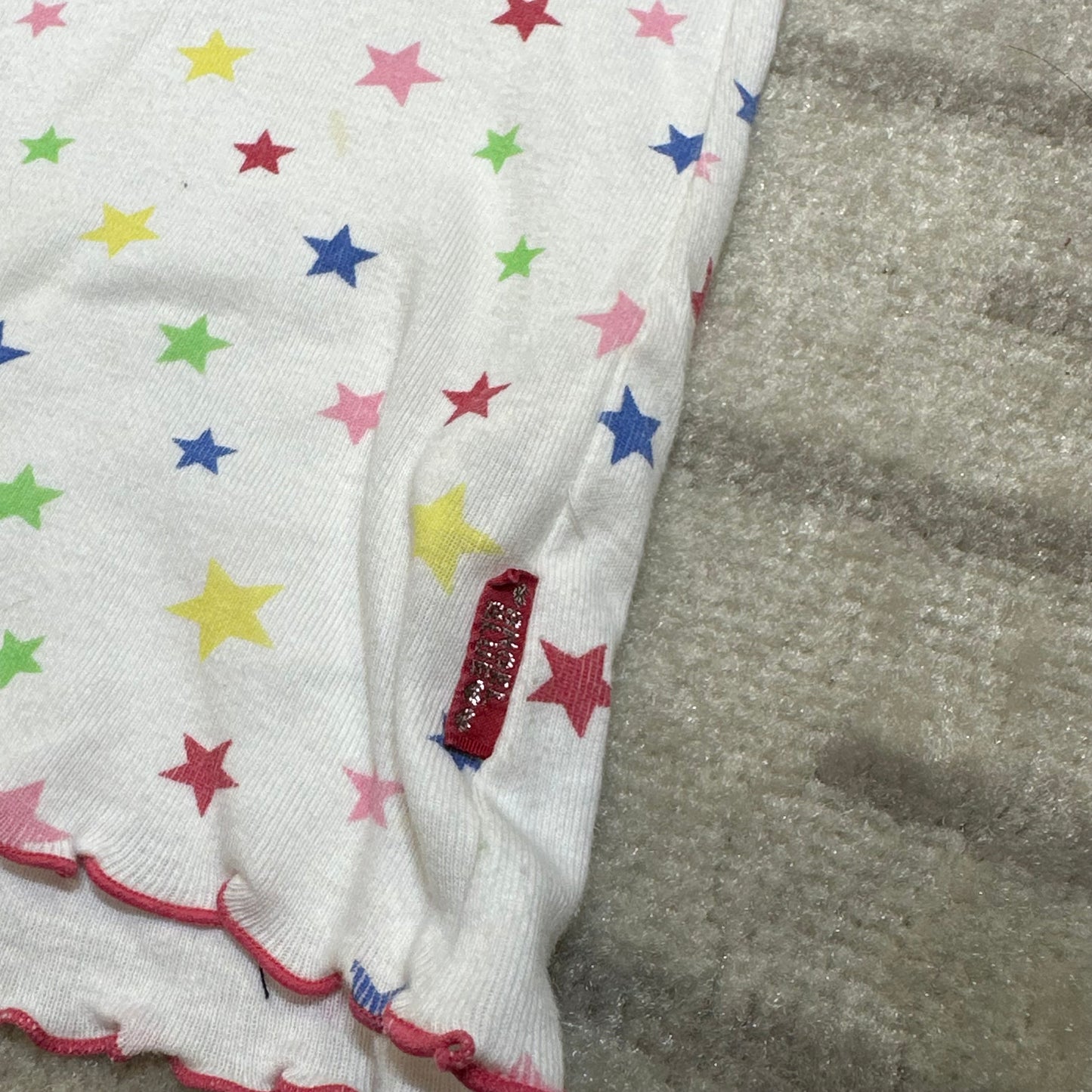 Angel Blue Embroidered Elephant & Sundae Top