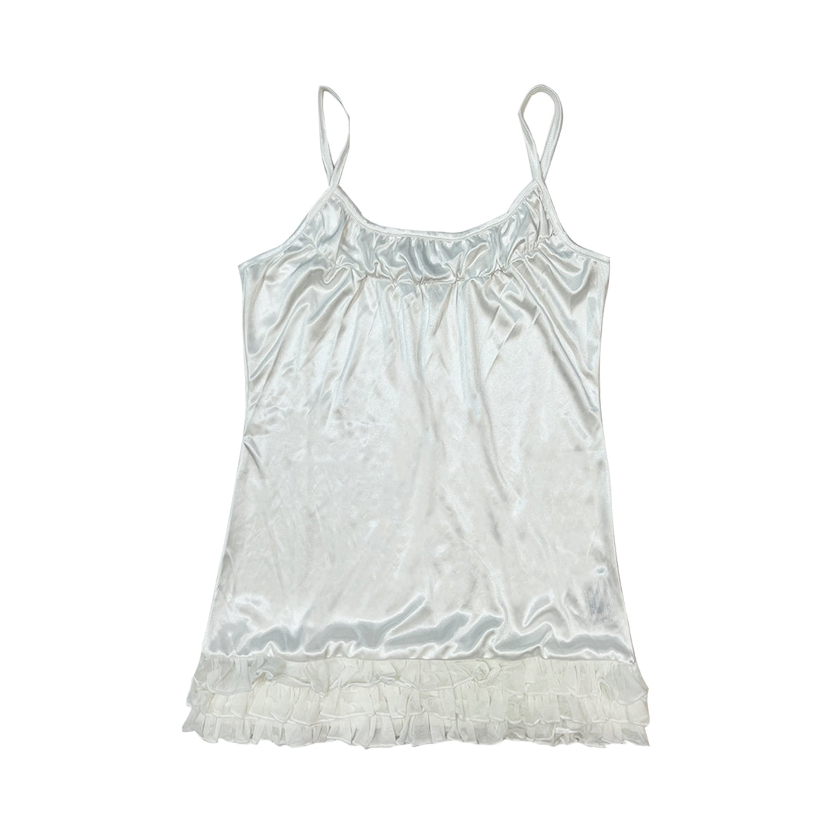 Silk Ruffle Hem Camisole