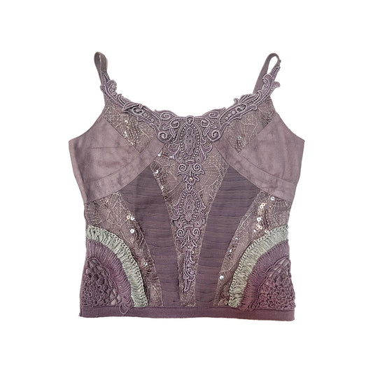 Lace Knit Patchwork Camisole