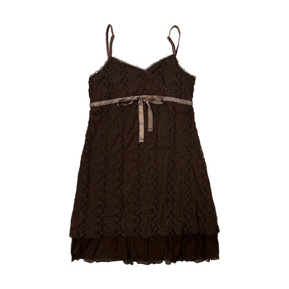 Ribbon Lace Layered Cami Dress