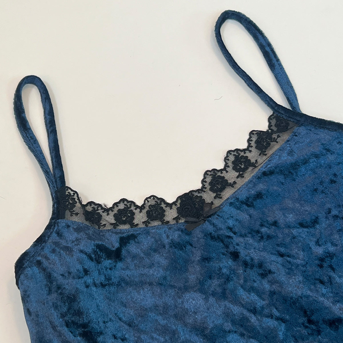 Lace Trim Velvent Camisole