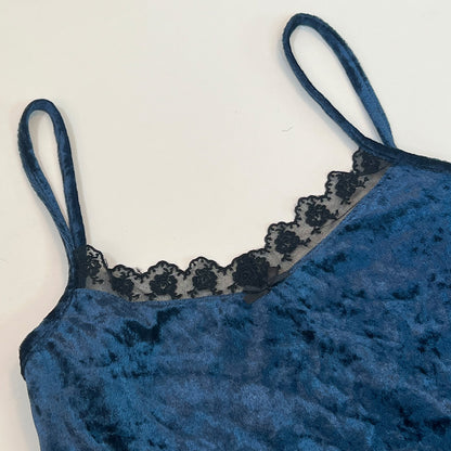 Lace Trim Velvent Camisole
