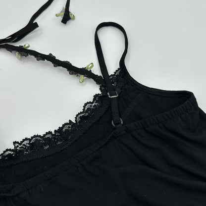 Axes Femme Halter Floral Trim Camisole