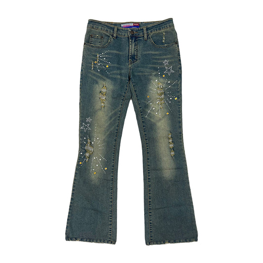 Beaded Star Bootcut Jeans