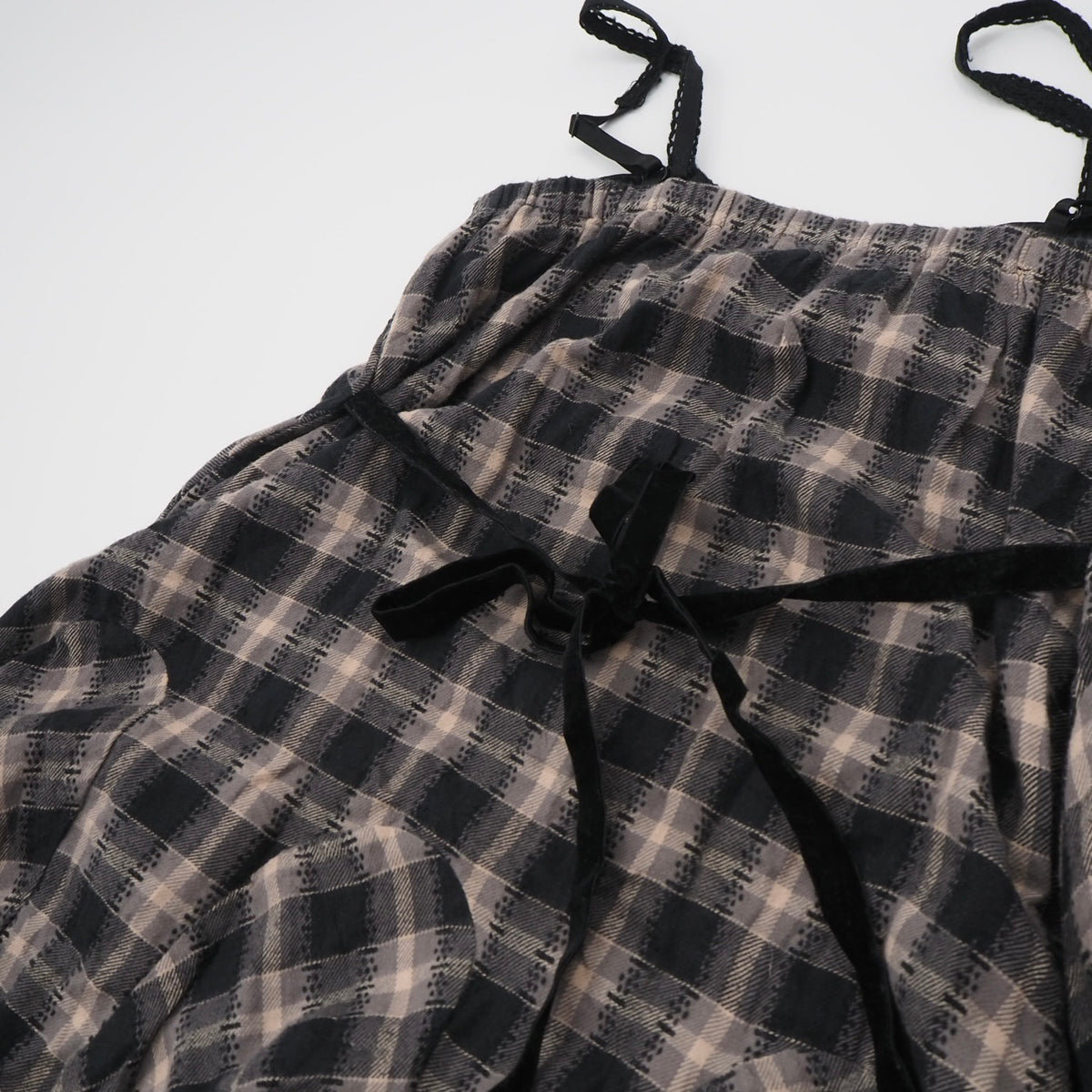 Plaided Asymmetrical Cami Dress