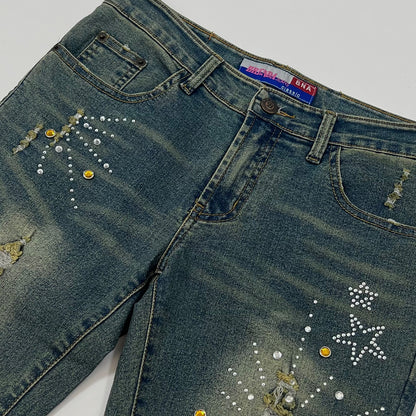 Beaded Star Bootcut Jeans