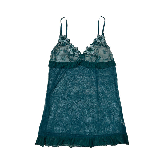 Flower Trim Mesh Camisole