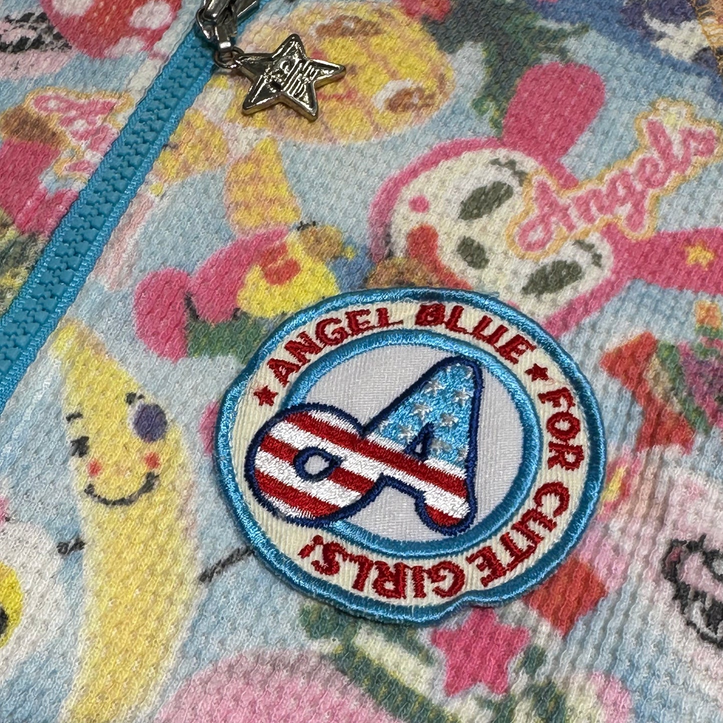 Angel blue Zip-up AOP Hoddies Shirt