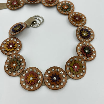 Bohemian Floral Suede Waist Belt