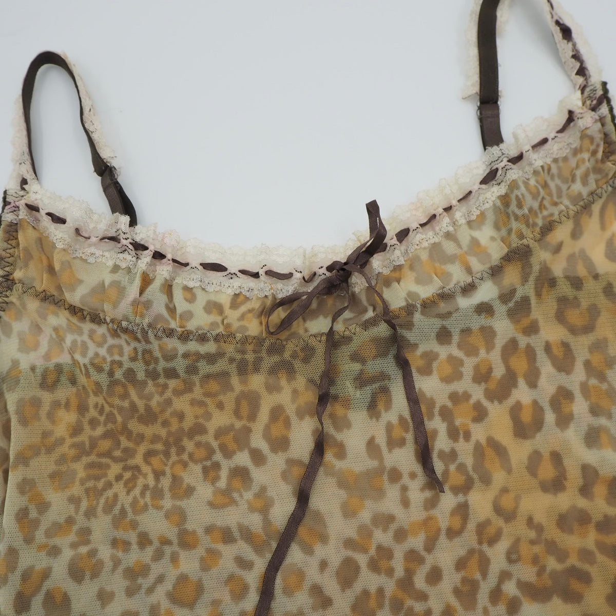 Mesh Leopard Print Camisole