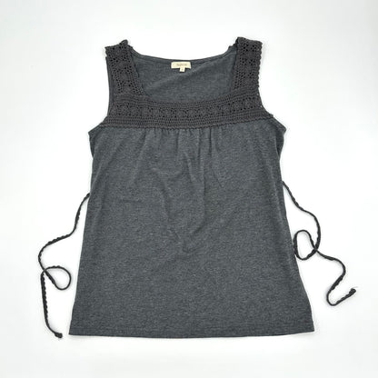 Tie up Knit Trim Tank