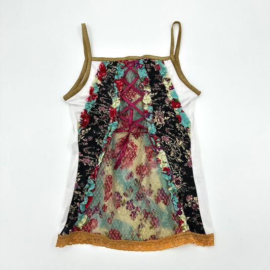 Floral Lace-up Camisole