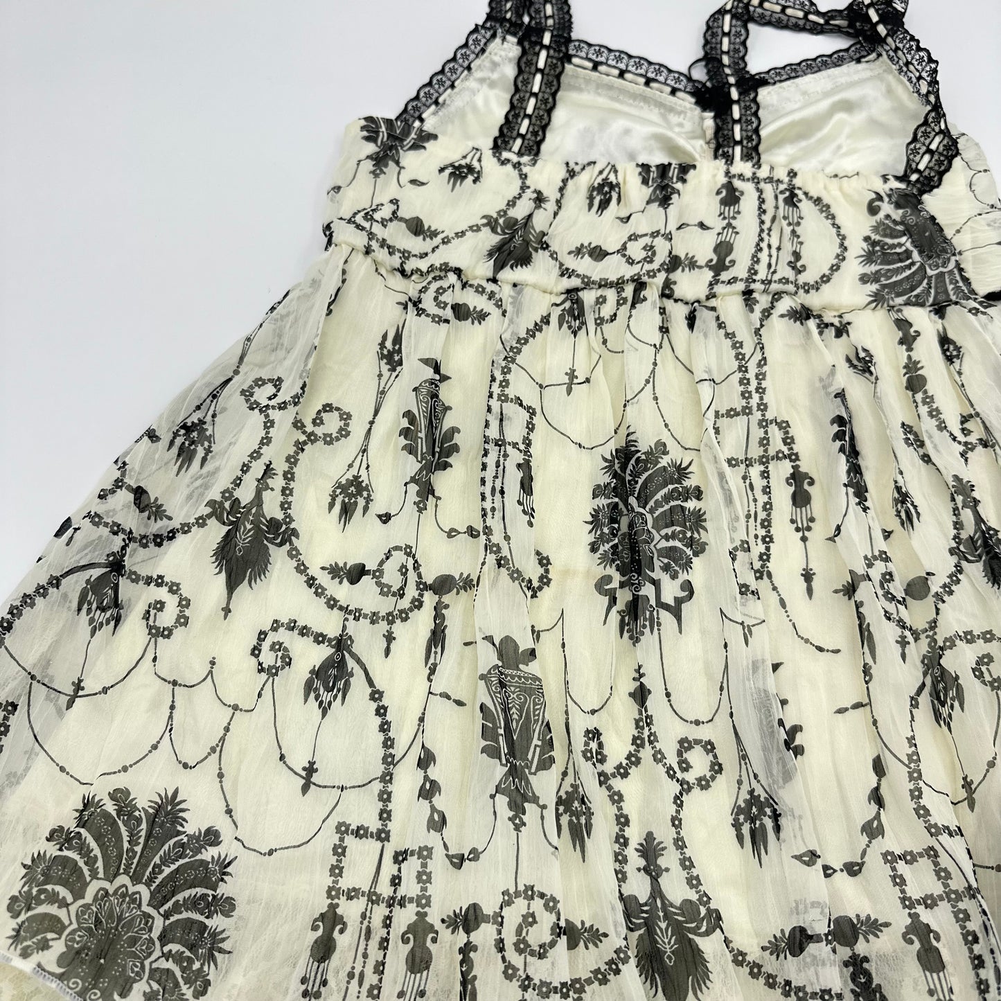 Gothic Damask Print Double Layer Camisole