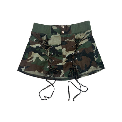 Camouflage Drawstring 2way Top/Skirt