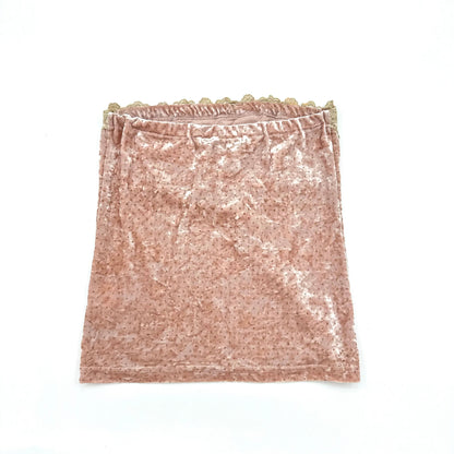 Velvet Gold Lace Tube Top