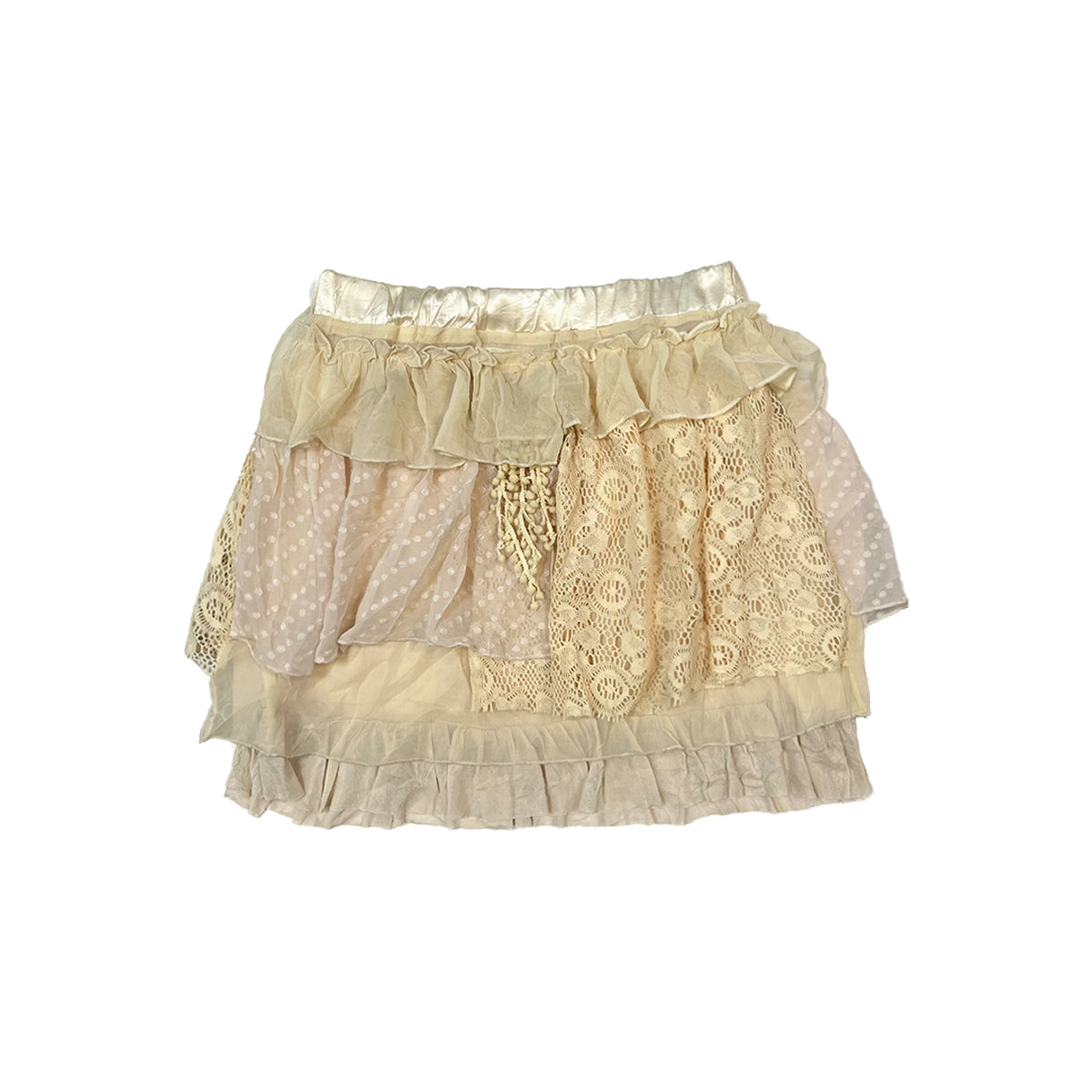 Splicing Layered Mini Skirt