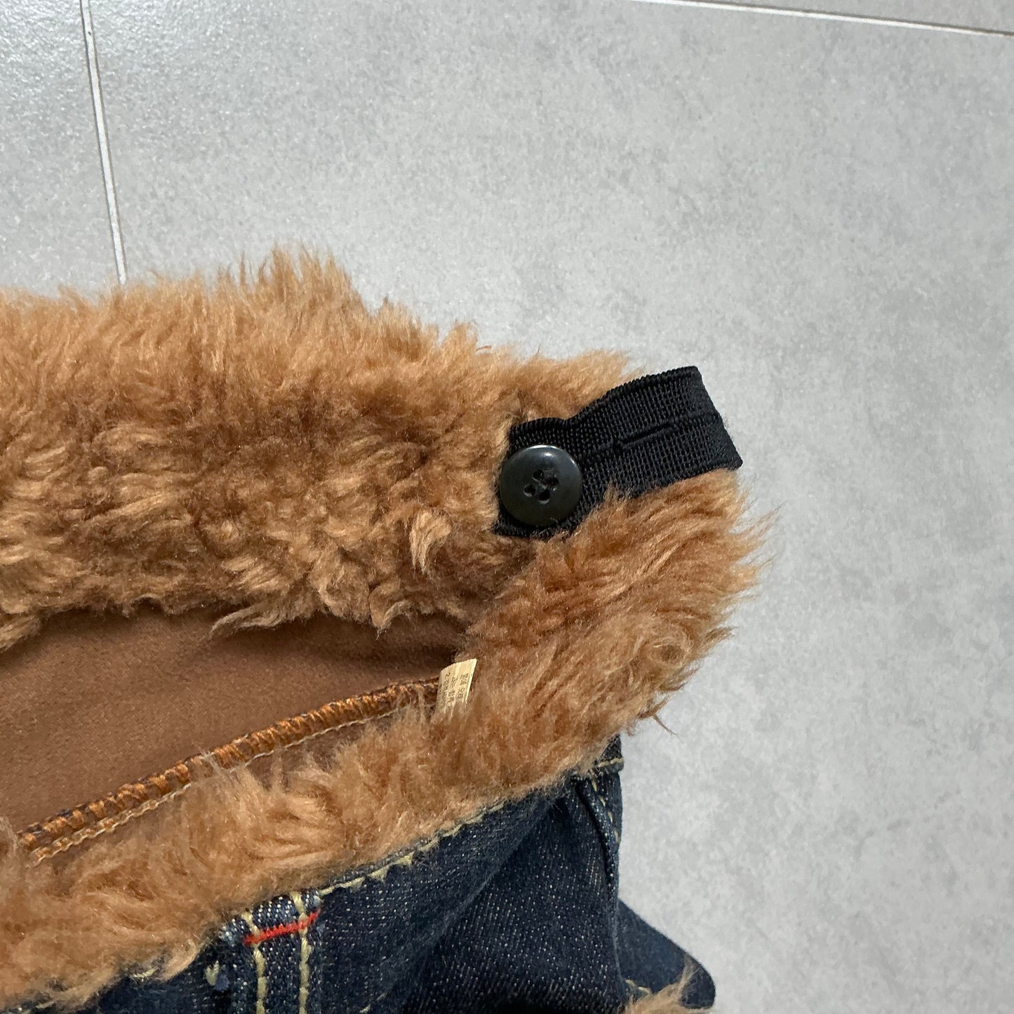 Fur Denim High Waist Short