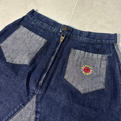 Betty's Blue Patched Denim Skirt