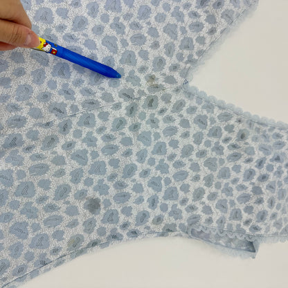 90s Leopard Lace V-neck Top
