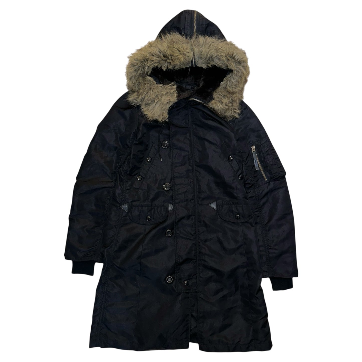 1990s Hysteric Glamour N-3B Parka Fur Fishtail Jacket