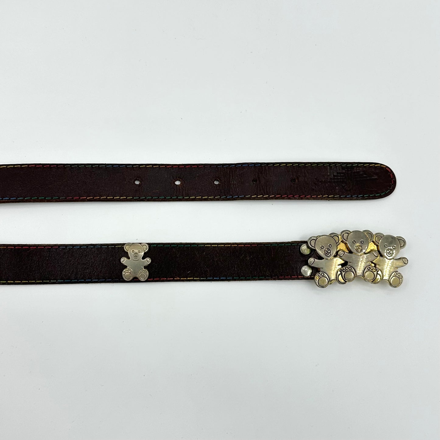 Three Bear Retro Leather Belt