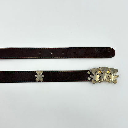 Three Bear Retro Leather Belt