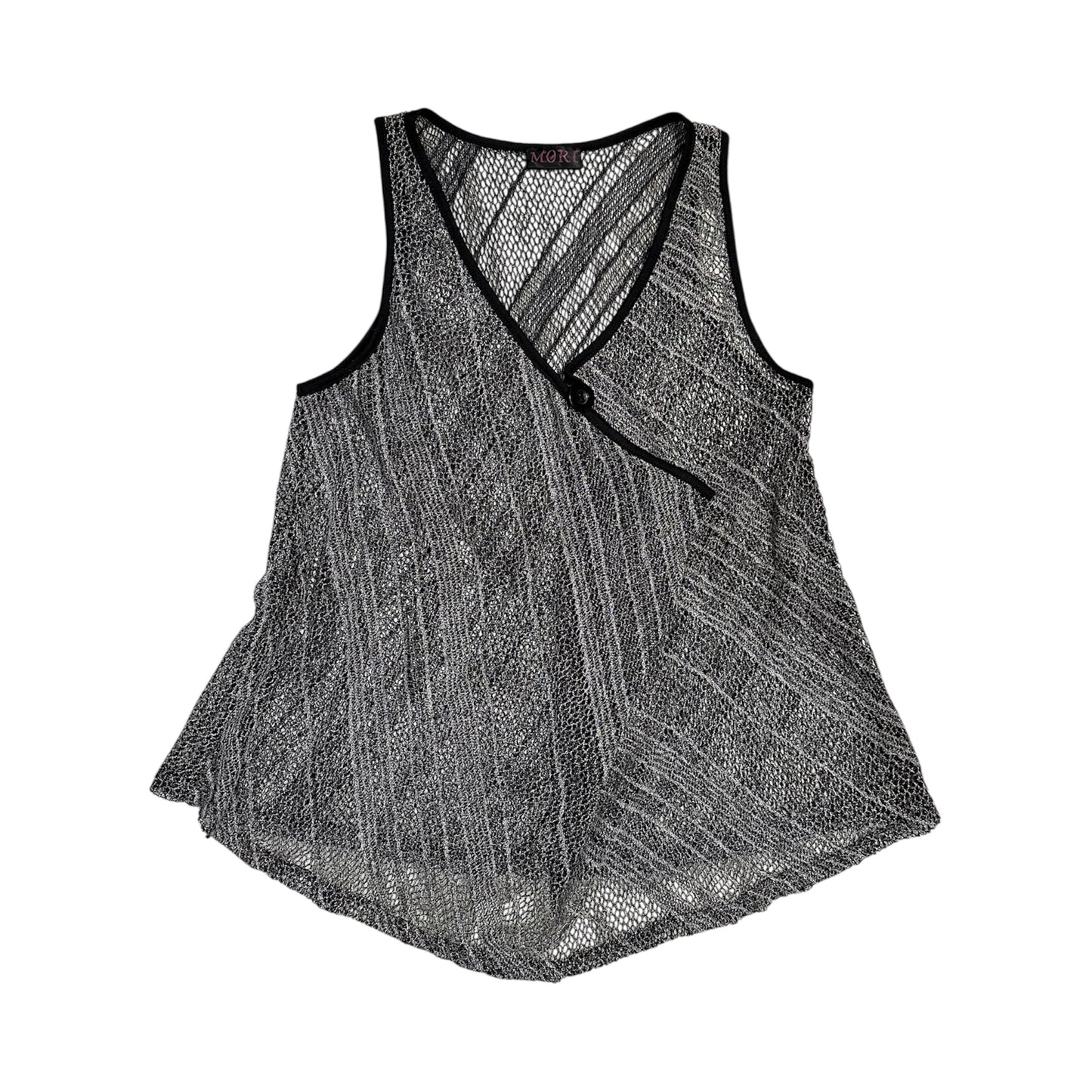 Sheer Knit V-neck Vest