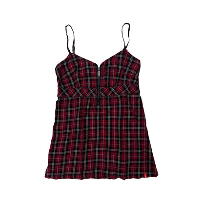 Checked Zip Up Camisole