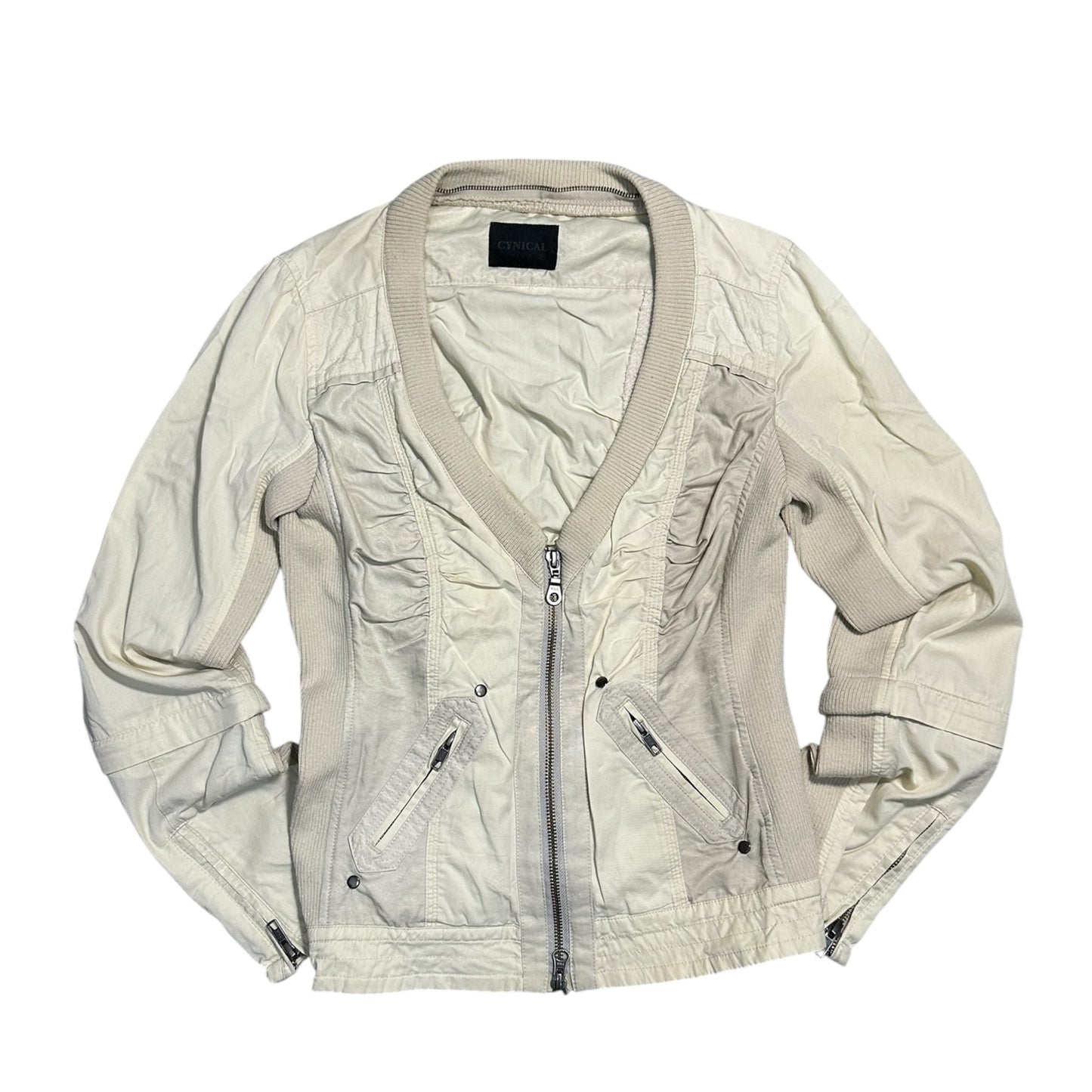 Zip Up Multi-Fabric Jacket