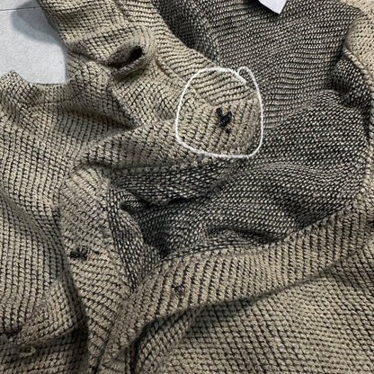 Ruffle Trim Double Knitting Vest Cardigan