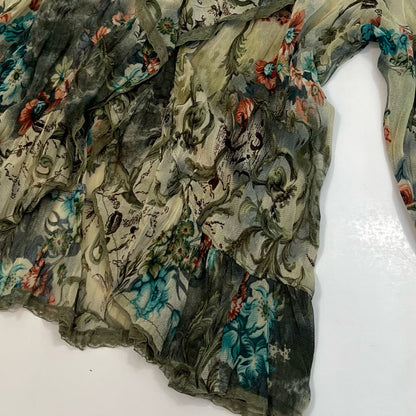 Lace Trim Floral Cardigan