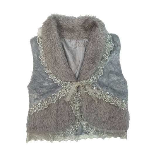 Lace Fur Ribbon Cardigan
