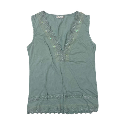 Lace Trim V-neck Vest