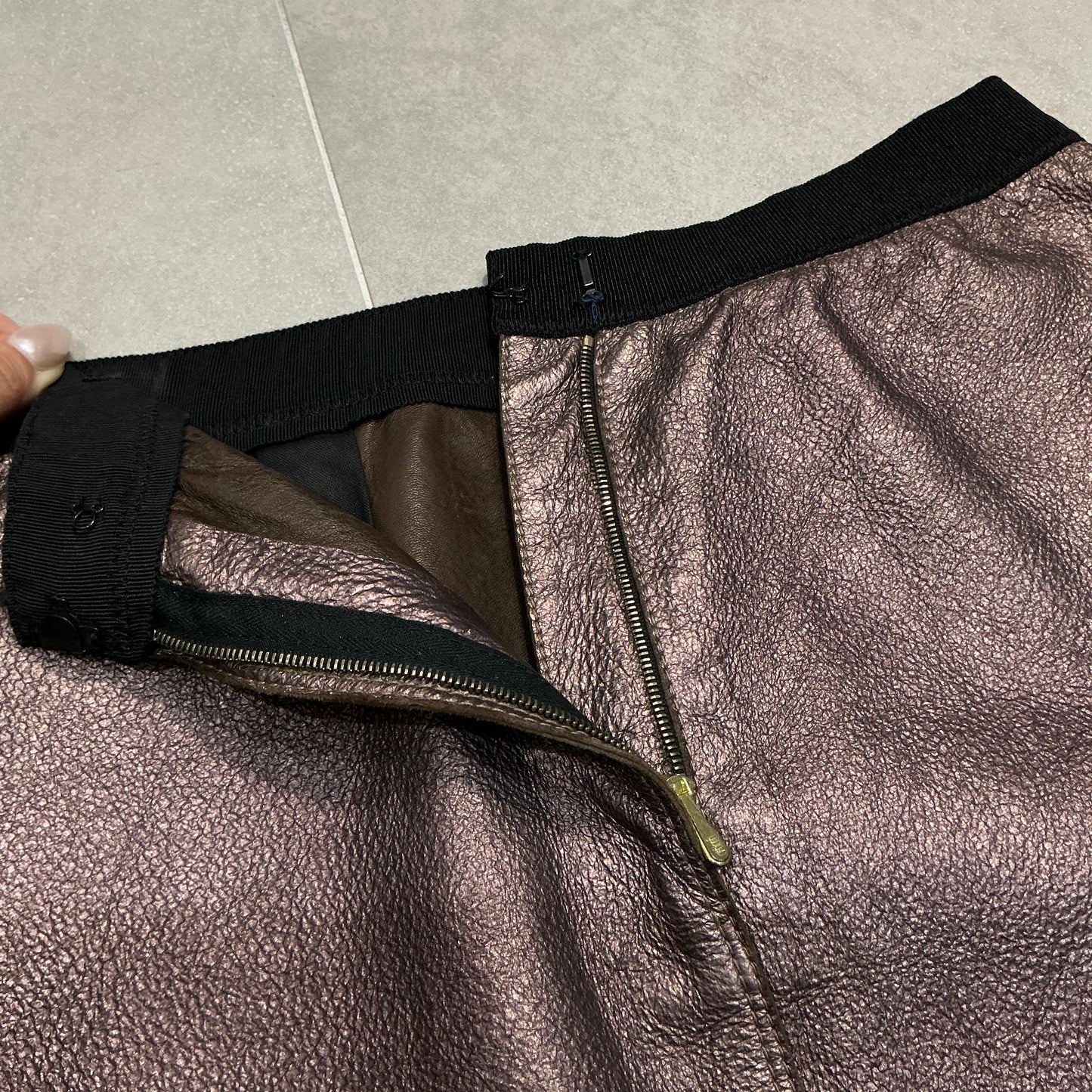 Marc Jacobs Leather Midi Skirt