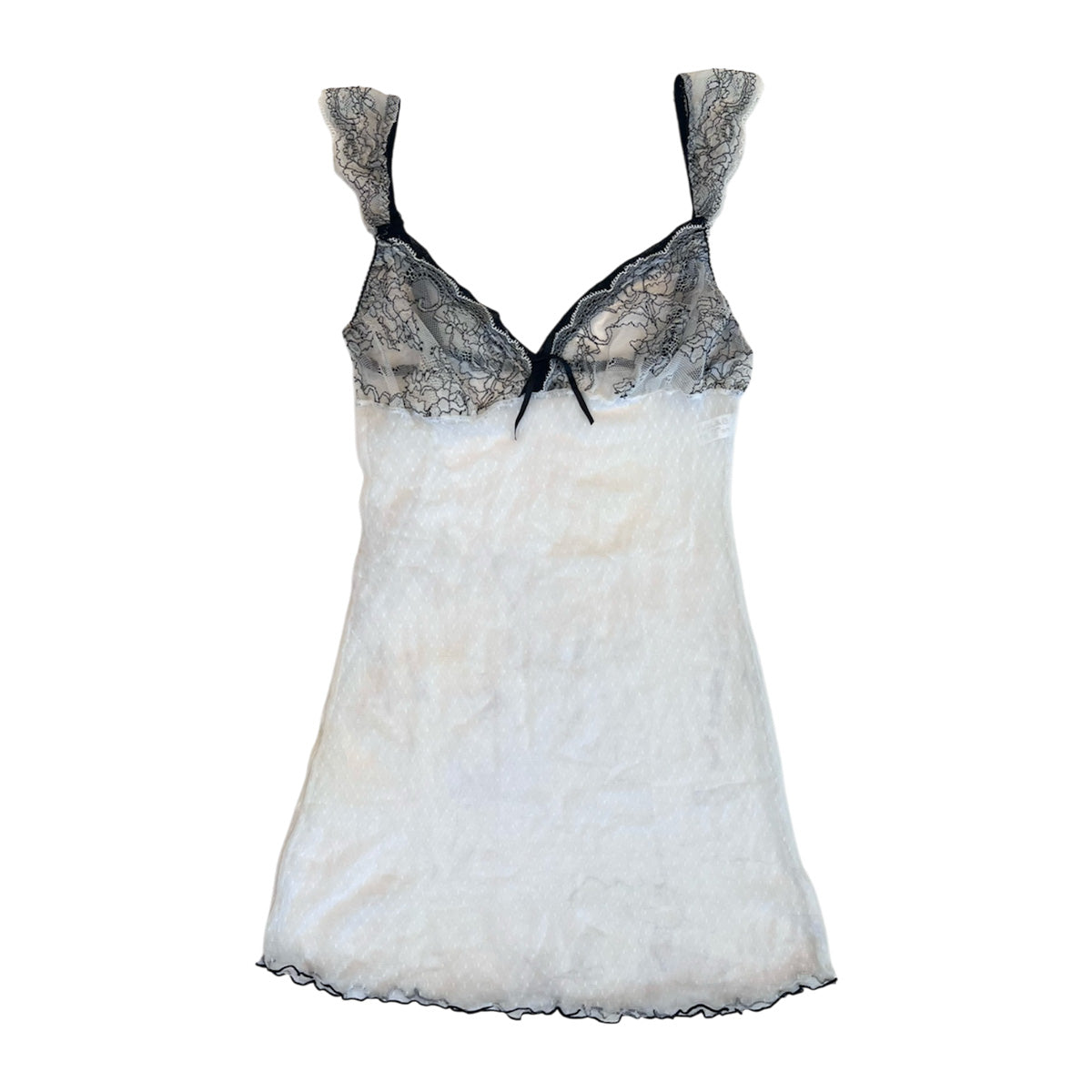 Spliced Sheer Mesh Cami Dress