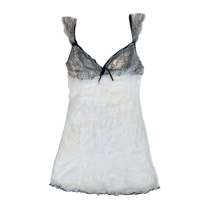 Spliced Sheer Mesh Cami Dress