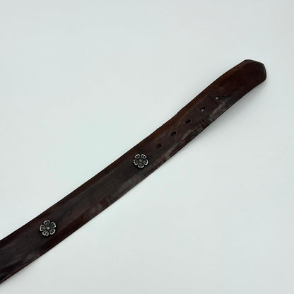 Jeweled Floral Leather Belt