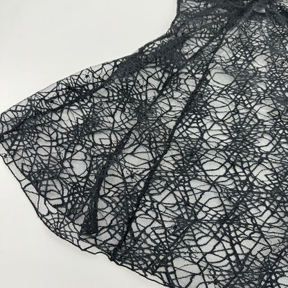 Web Lace Halter Mini Dress
