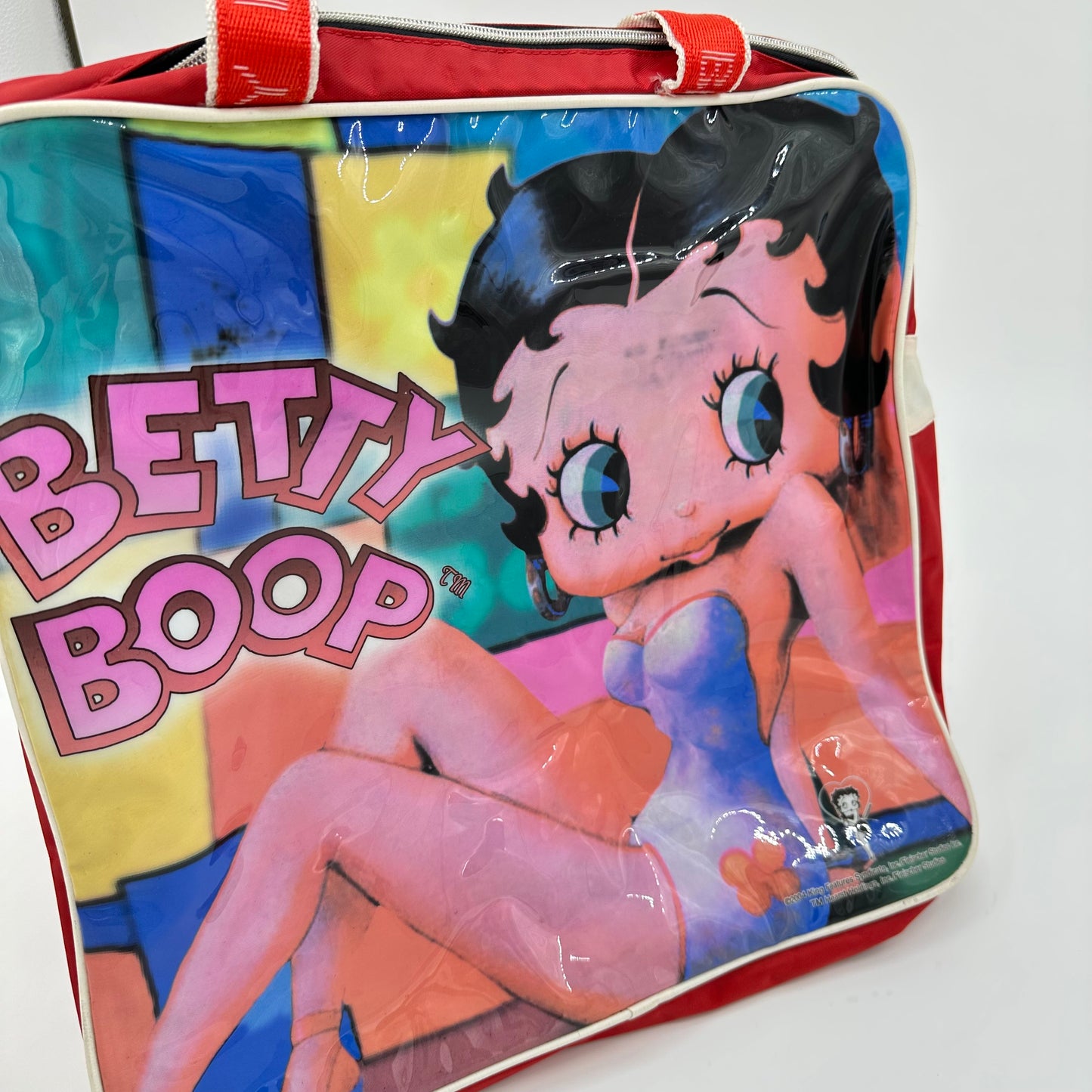 2004 Betty Boop Printed Vinyl Carryall Tote Bag