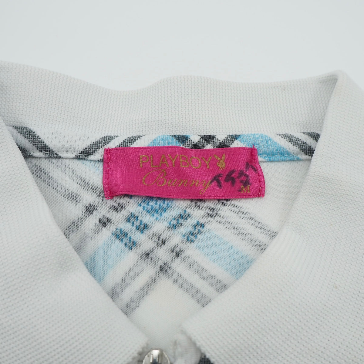 Playboy Plaided Collar Tee