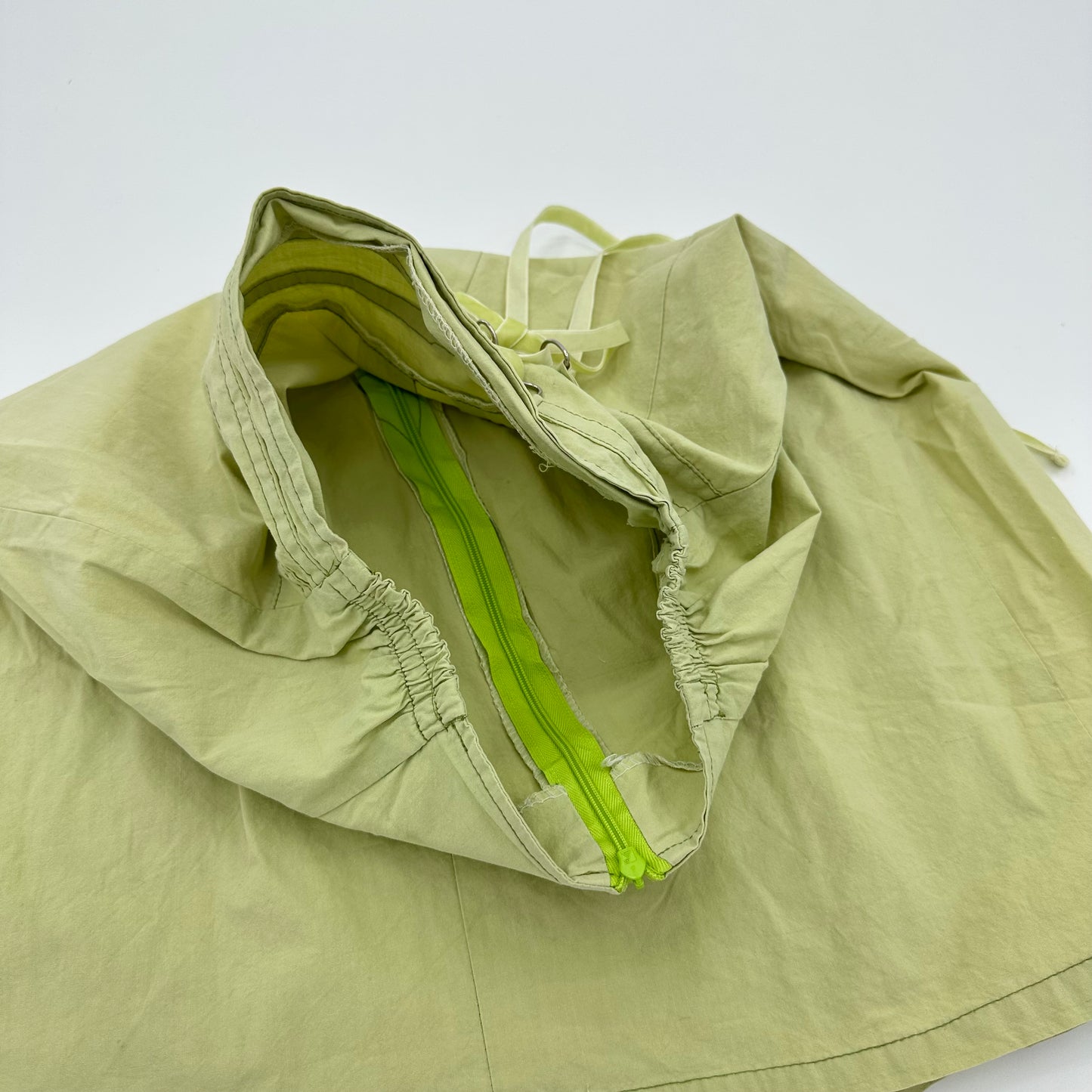 Lime Green Floral Emobroidered Midi Skirt