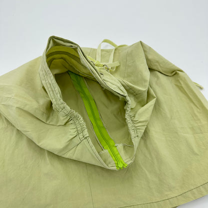 Lime Green Floral Emobroidered Midi Skirt